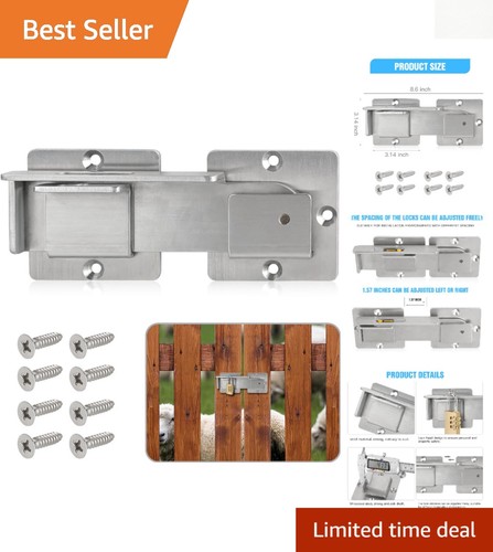 Adjustable steel gate latch - adjustable,
