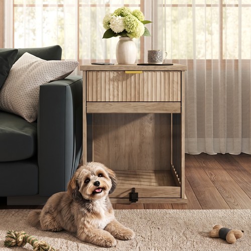 Dog crate end table - crate,