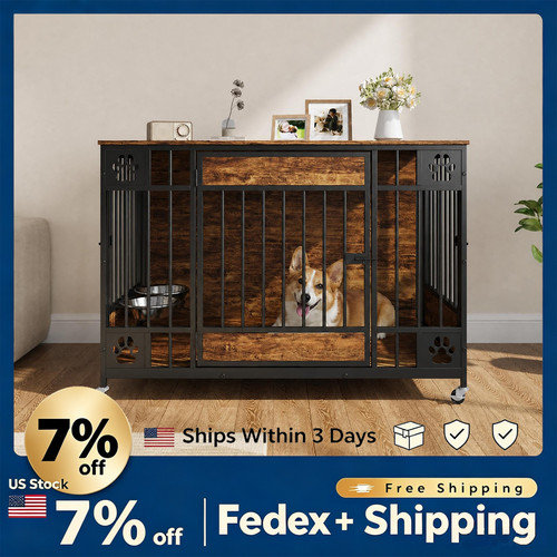 Large dog crate furniture - crate,