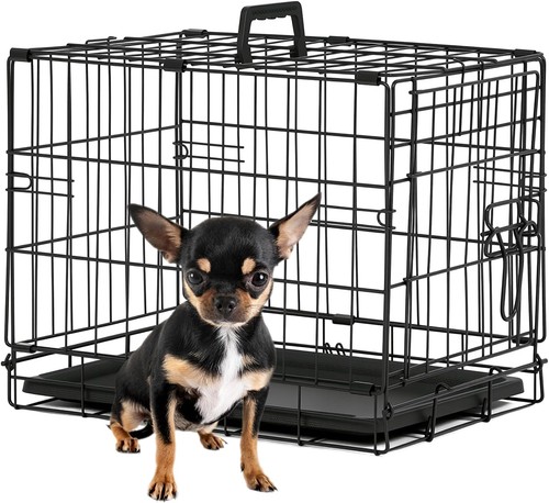 Dog crate black - dog, 18"