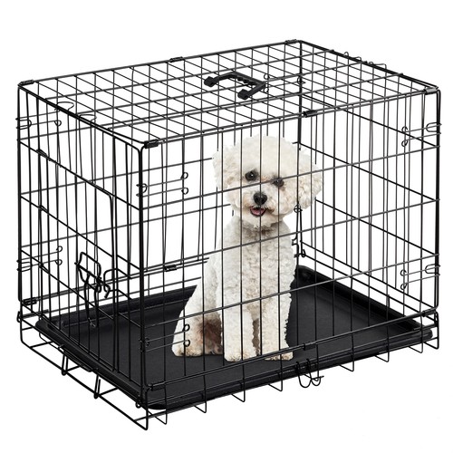 Folding wire dog crate single - crate,