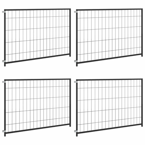 Dog kennel black steel - kennel,