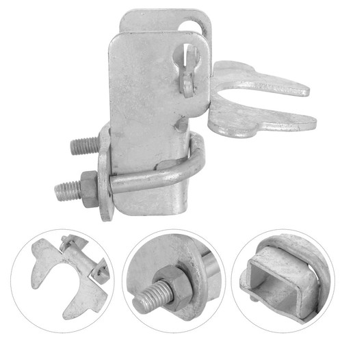 Silver metal dog cage latch - metal,