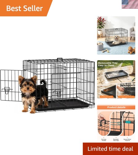 Inch double door dog crate - door,